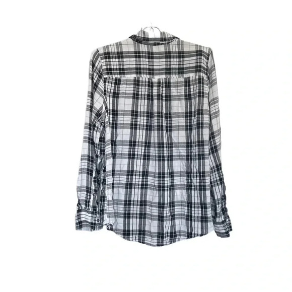SO Favorite Shirt Long sleeve button down Black and White Juniors Large - Picture 2 of 5